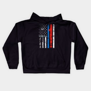 US Submariner Veteran Silent Service Pride Runs Deep - Gift for Veterans Day 4th of July or Patriotic Memorial Day Kids Hoodie